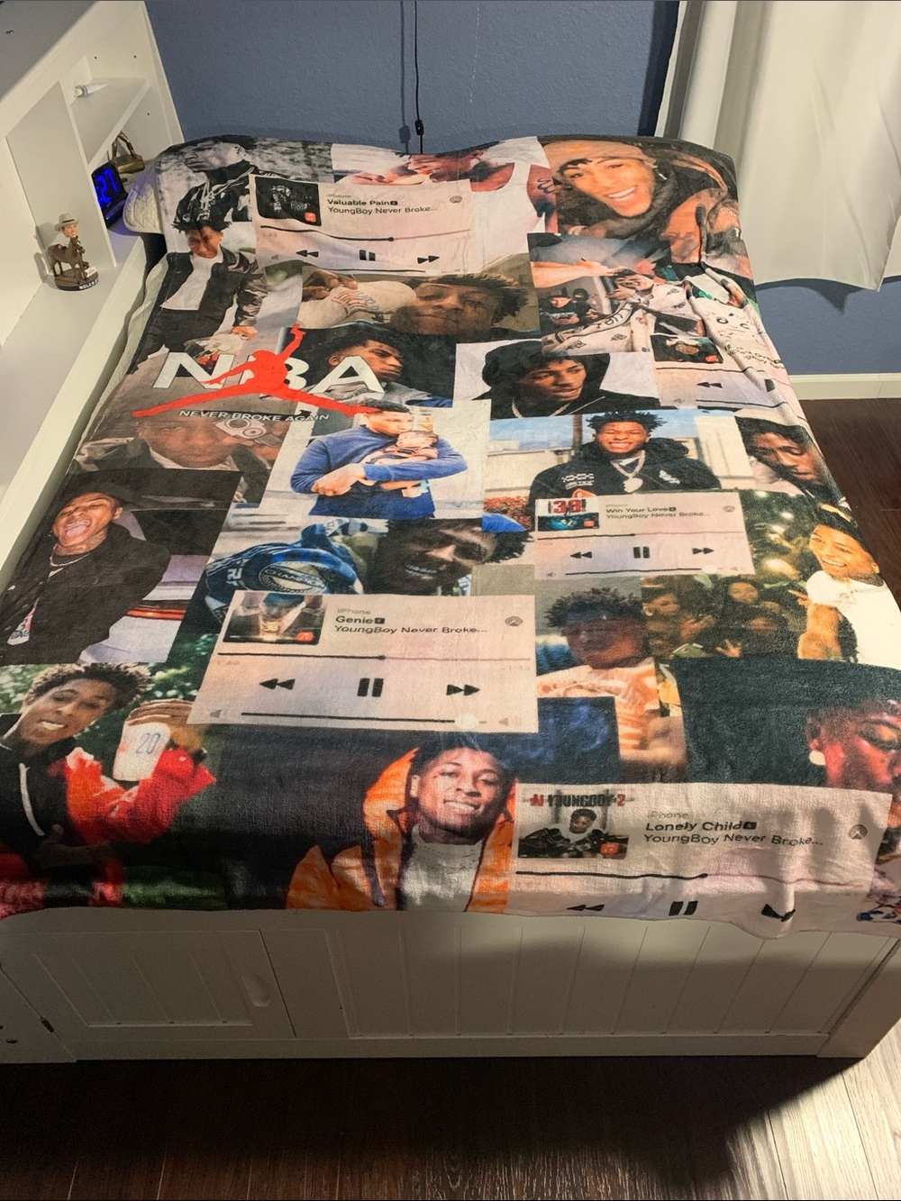 NBA Youngboy Photo Collage Throw Blanket - Multi photo Design
